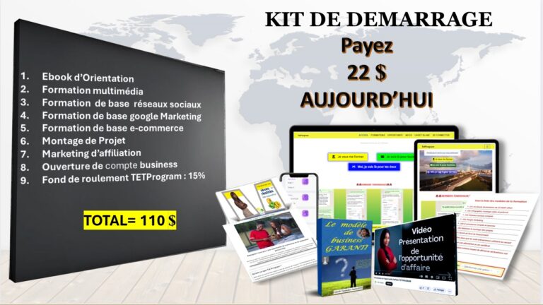 TETPROGRAM: Les différents kits de formation